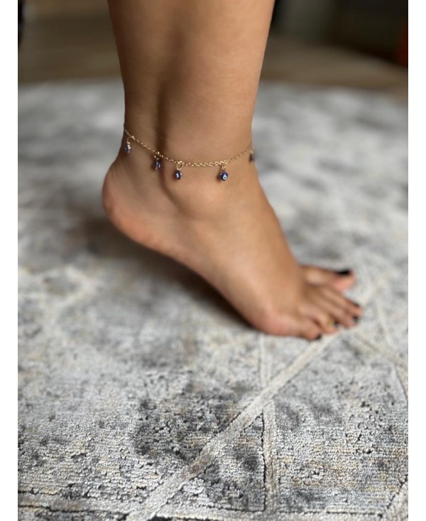 Chaine de cheville evil eye