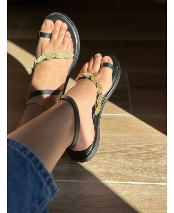 Sandale gaia en feuille